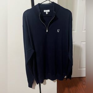 Peter Millar Navy Quarter Zip Men's Sweater